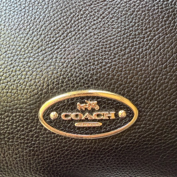 Coach Black Pebbled Leather Two Way Crossbody Bag EUC - Picture 5 of 11